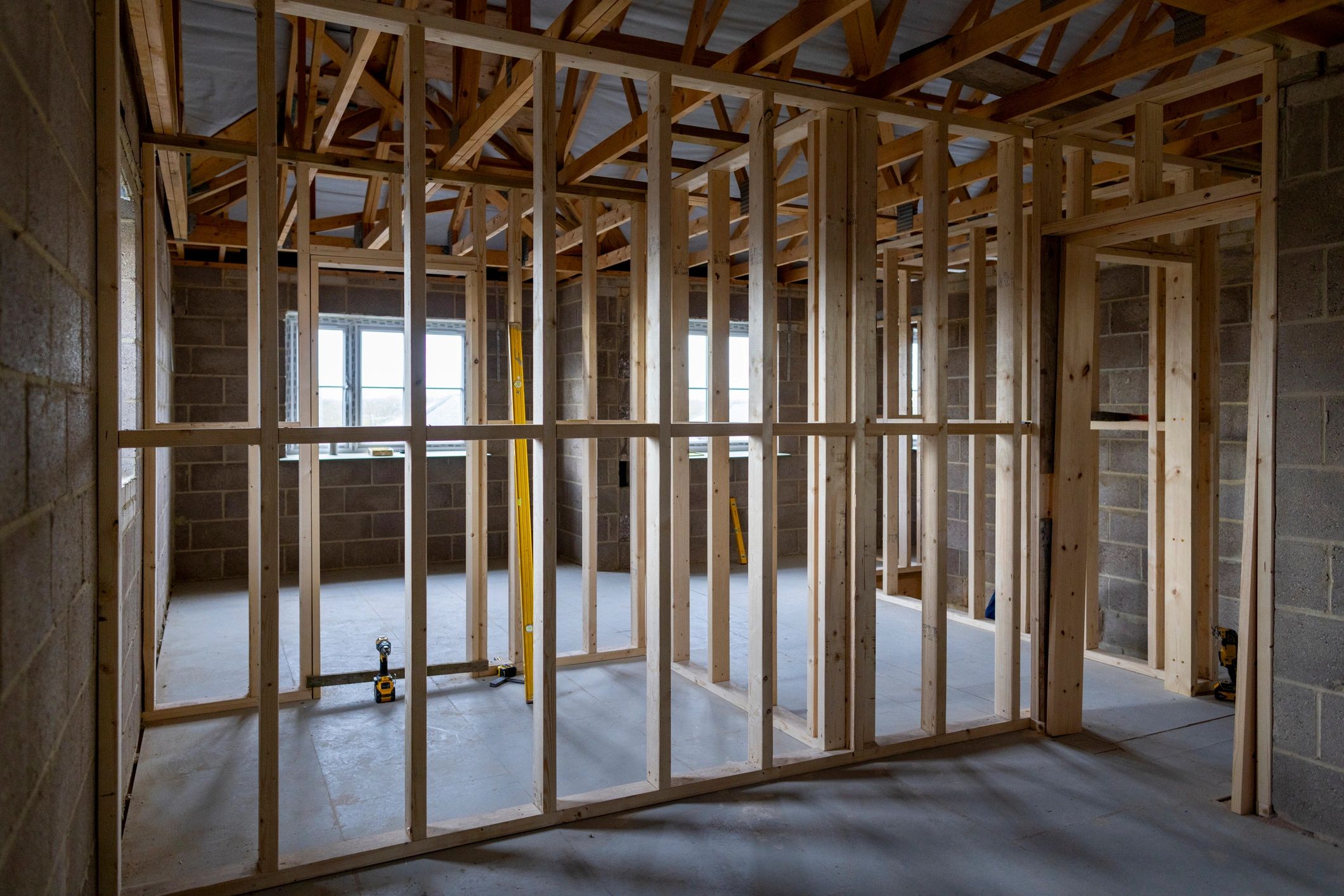 Housing development framing in progress