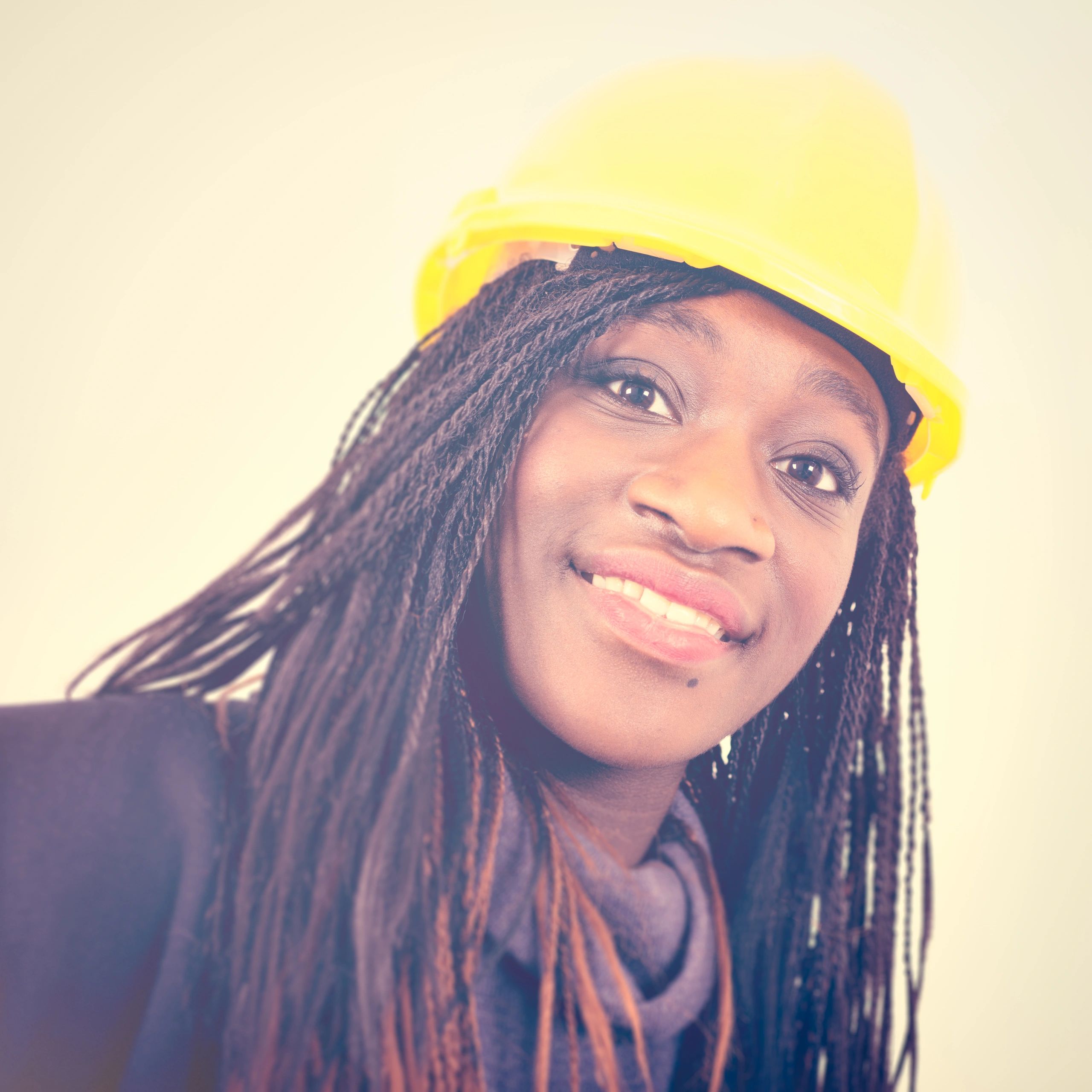 Portrait of a project manager in a hard hat