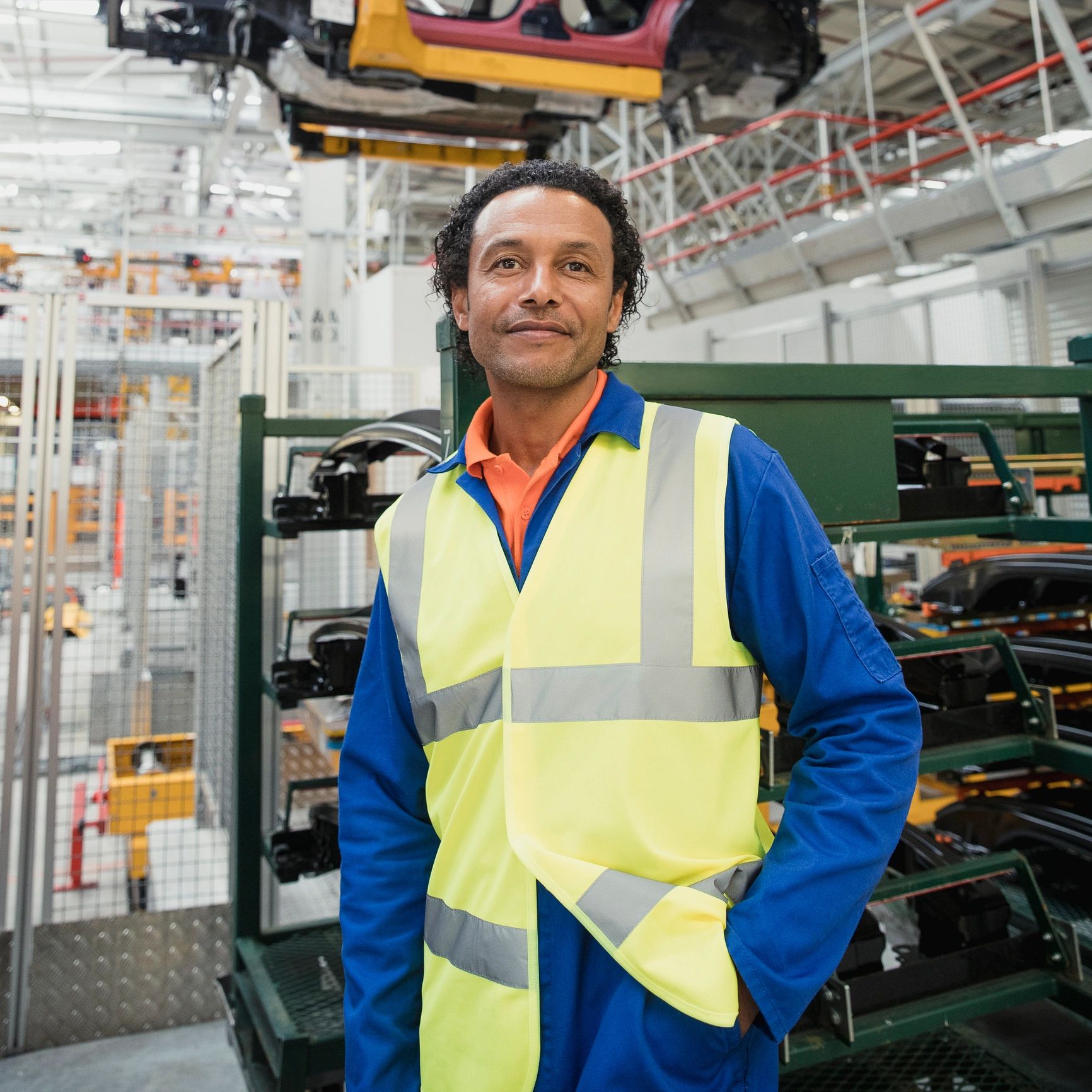 Portrait of a field supervisor in safety gear